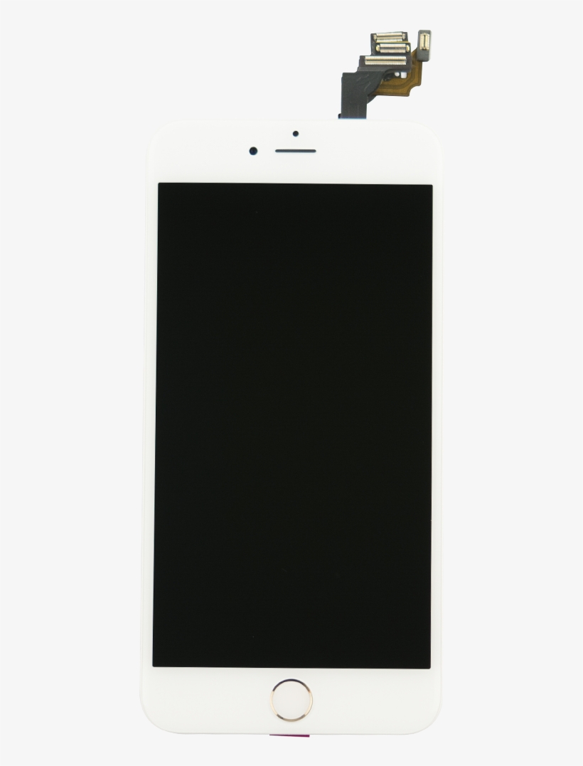Iphone 6 Plus White/silver Display Assembly With Front - Ecran Lcd Iphone 6, transparent png #3242934