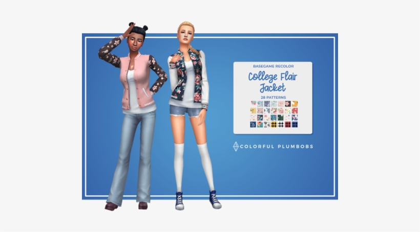 College Flair Jacket - The Sims 4, transparent png #3243041
