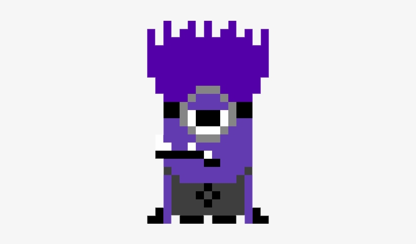 Purple Minion P Despicable Me 2 Purple Minions Coloring - Minecraft, transparent png #3243224