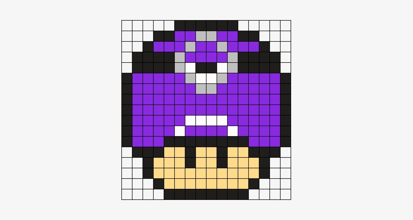 Evil Minion Mushroom Perler Bead Pattern / Bead Sprite - Pixel Art Minion Mushroom, transparent png #3243341