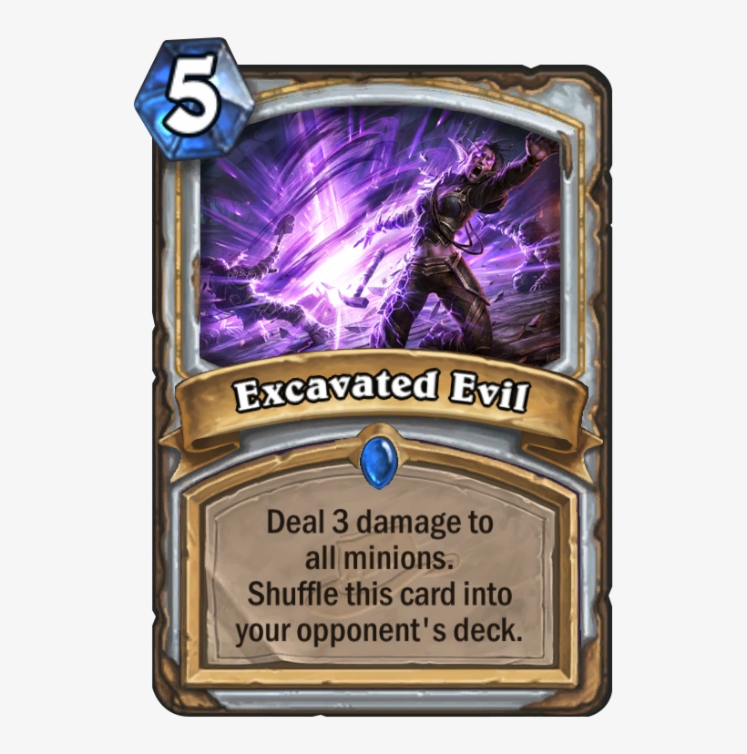 Excavated Evil Card - Hearthstone Free From Amber, transparent png #3243683