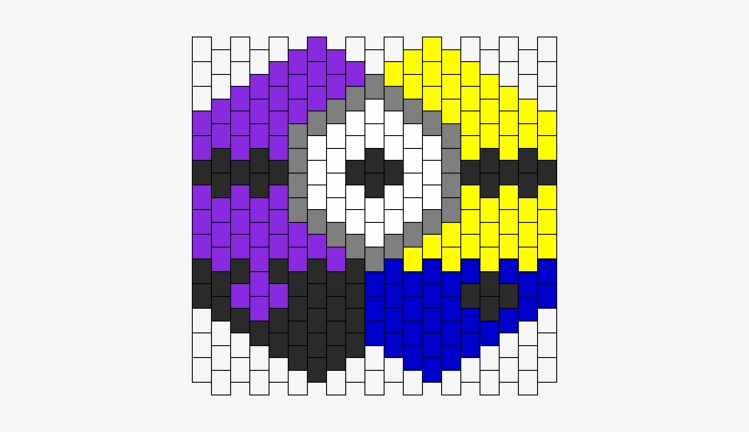 Evil Vs Good Minion Mask Bead Pattern - Peyote Stitch, transparent png #3243721