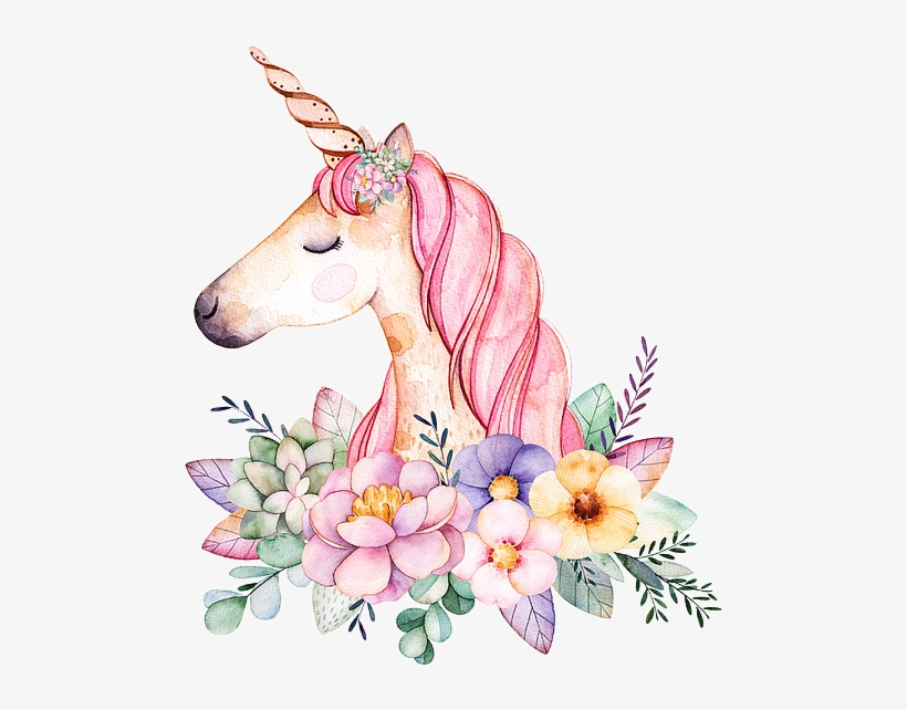 Unicorn Unicornio Fantasy Sticker Flowers Vintage Paint - Believe: Unicorn Notebook 100+ Lined Pages A5 Ruled, transparent png #3243871