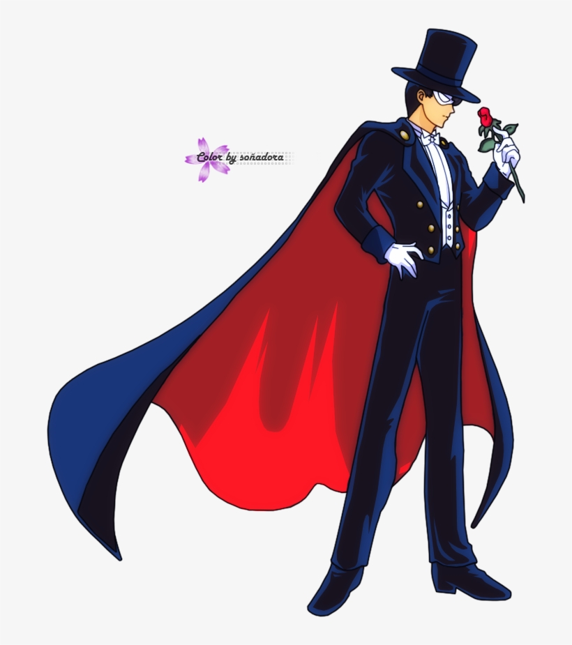 Color Tuxido Mask Opcion 1 By Karenpa On Deviantart - Sailor Jupiter And Tuxedo Mask, transparent png #3243921