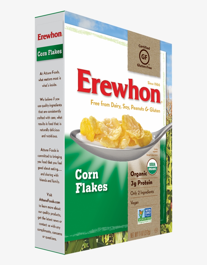 Erewhon Cereals Web Cornflakes - Erewhon Organic Raisin Bran Cereal - 15 Oz Box, transparent png #3244332