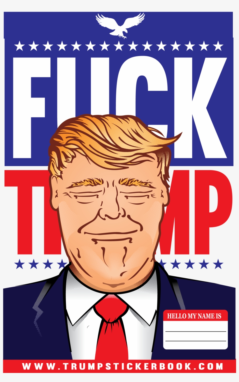 Flick Trump Sticker Book Www - Cartoon, transparent png #3244922