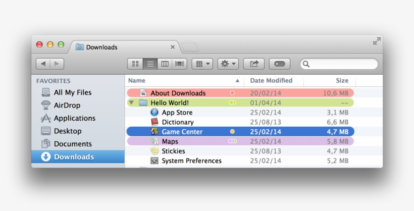 Colored Labels In List View - Listview Label, transparent png #3244976
