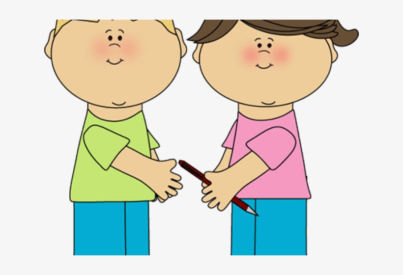 Playing Clipart Kids Sharing - Helping Hands Classroom Rules, transparent png #3245194