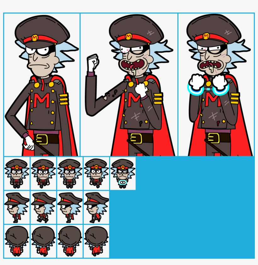 Click For Full Sized Image Mysterious Rick - Pocket Mortys Mysterious Rick, transparent png #3245644