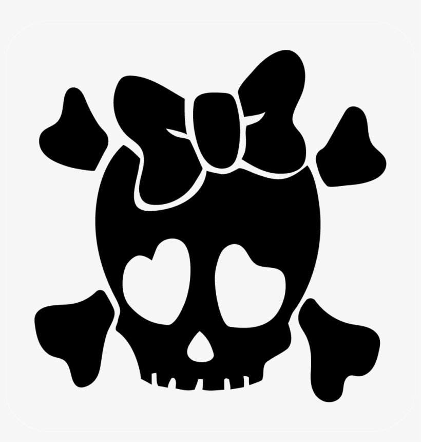 Skull Bowtie Decal - Pumpkin Carving Stencils Girls, transparent png #3246271