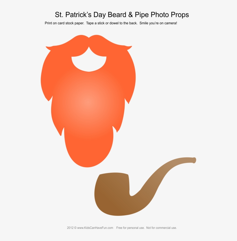 Patrick's Day Beard & Pipe Photo Booth Props - St Patricks Day Photo Booth Props, transparent png #3246325