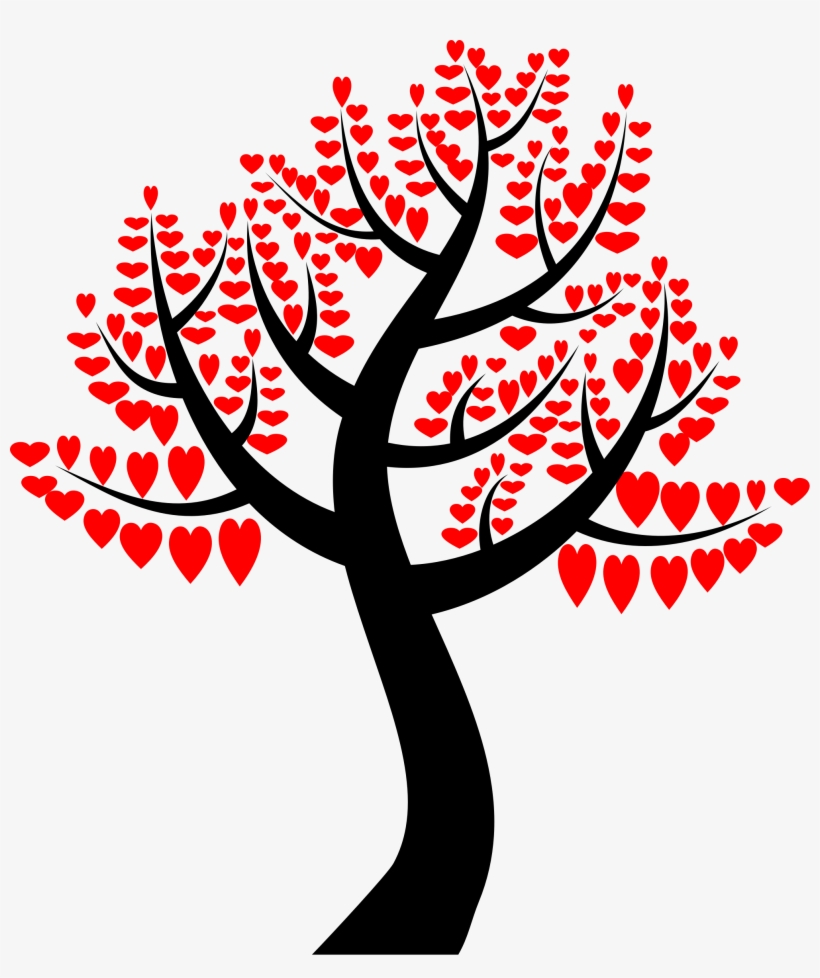 This Free Icons Png Design Of Simple Hearts Tree, transparent png #3246376