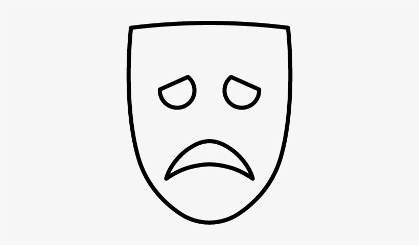 Tragedy Mask Vector - La Mascara De La Tragedia, transparent png #3246606