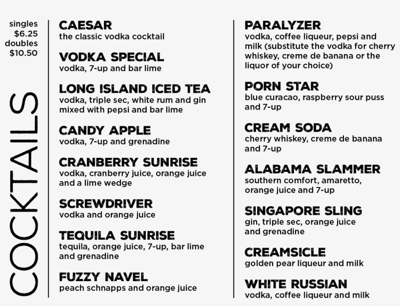 Rwhds 99 Drink Menu Update May - Document, transparent png #3246629
