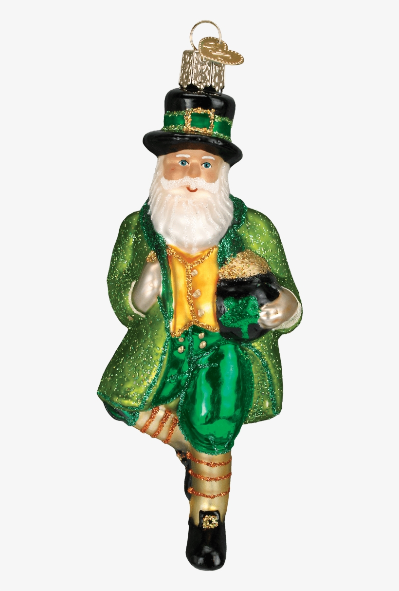 Irish Santa Ornament - Irish Santa Glass Ornament By Old World Christmas, transparent png #3246679