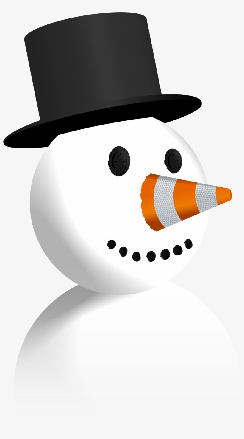 Snowman With Cone Nose - Snowman, transparent png #3246820