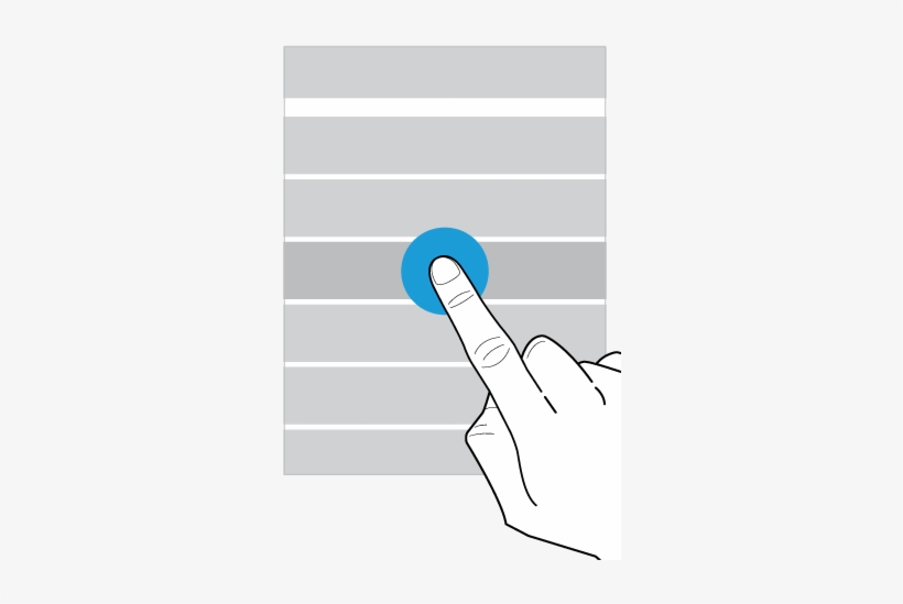 Screen Showing A Finger Tapping An Item - Dedo Seleccionando, transparent png #3247801