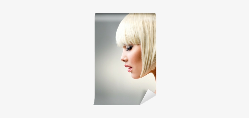 Beautiful Model With Short Blond Hair Wall Mural • - Blond, transparent png #3247821