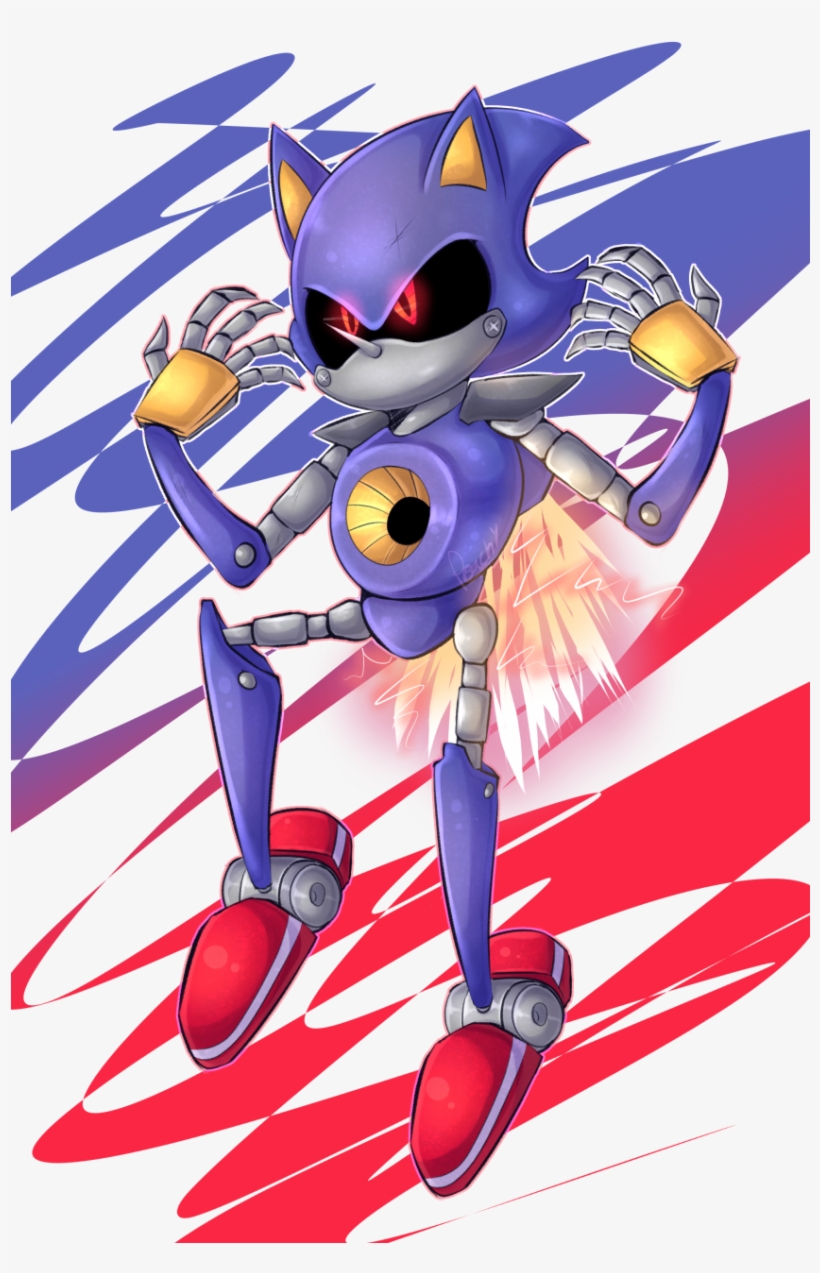 “i Love Metal Sonic - Cartoon, transparent png #3248229