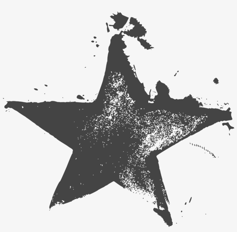 Ftestickers Star Grunge Paint Drops Splash Stamp Art - Star Stamp Png, transparent png #3248359