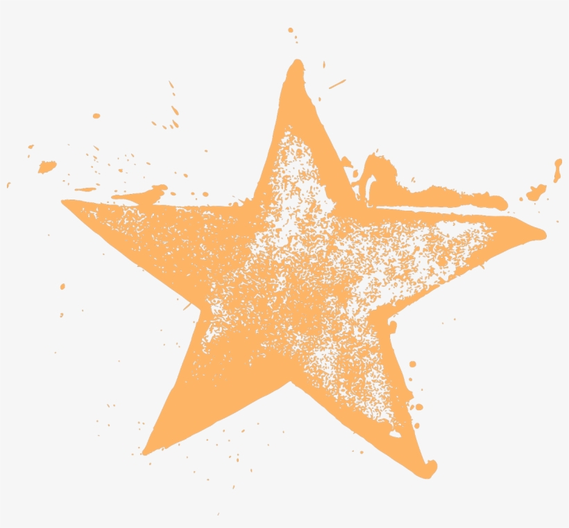 Ftestickers Star Grunge Paint Drops Splash Stamp Art - Vintage Star Transparent Background, transparent png #3248480