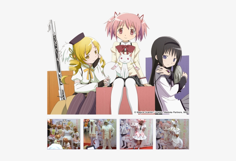 Madoka Kaname And Kyubey - Friends Girls Anime Three, transparent png #3248783