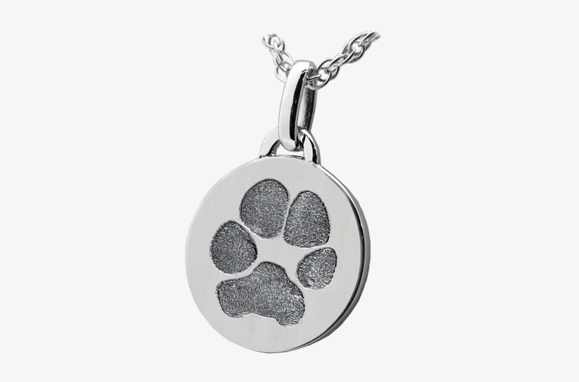 Round Paw Print Pendant, 14k Solid Yellow Or White - Gold, transparent png #3248927