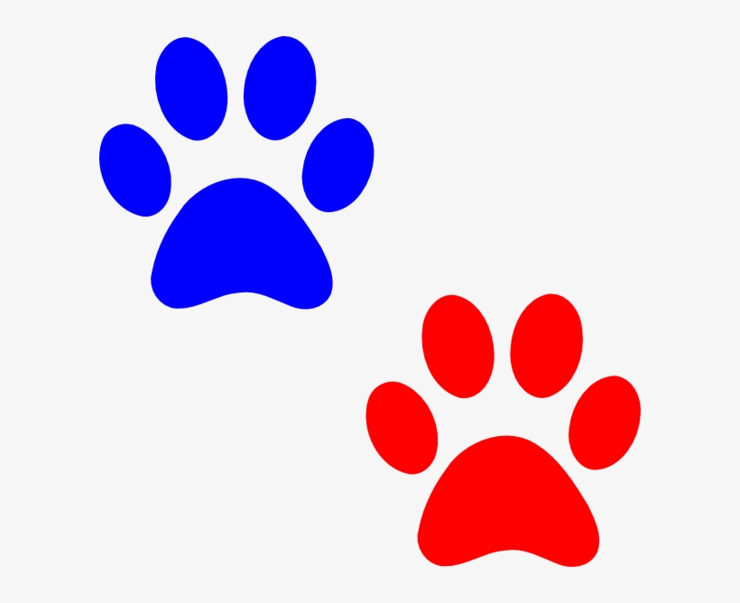 Red And Blue Paws, transparent png #3249165