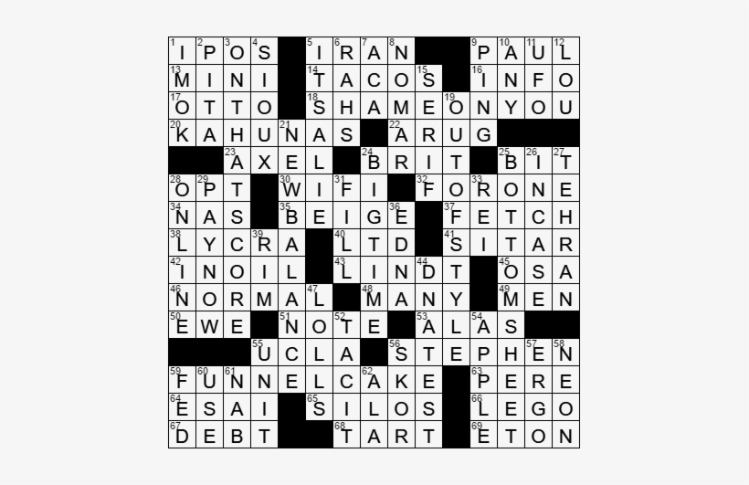 La Times Crossword Answers 14 Jun 17, Wednesday - French Revolution Crossword Puzzle, transparent png #3249170