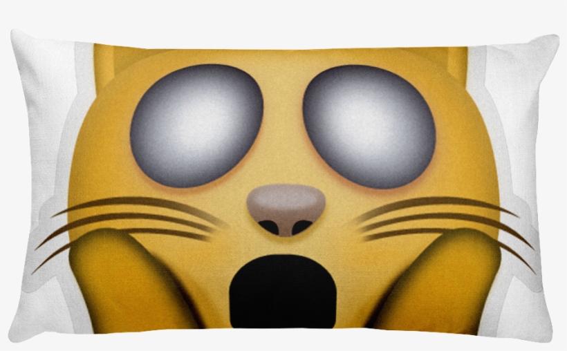 Emoji Bed Pillow - Weary Cat Face Emoticon Emoji Pillow Case Cover Fun, transparent png #3249621