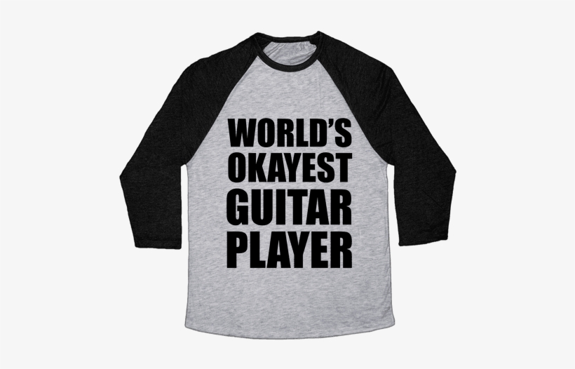 World's Okayest Guitar Player Baseball Tee - Pansexual Shirt, transparent png #3249764