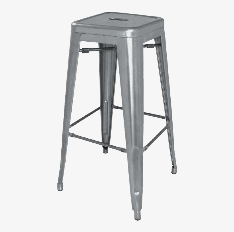 Tolix Galvanised Bar Stool 75cm, transparent png #3250725