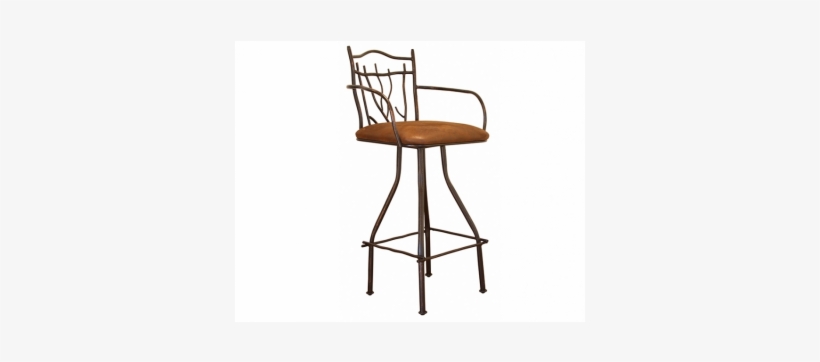 Request A Quote - Rr 24in Swivel Hand Forged Barstool W/arms, Microfiber, transparent png #3250885