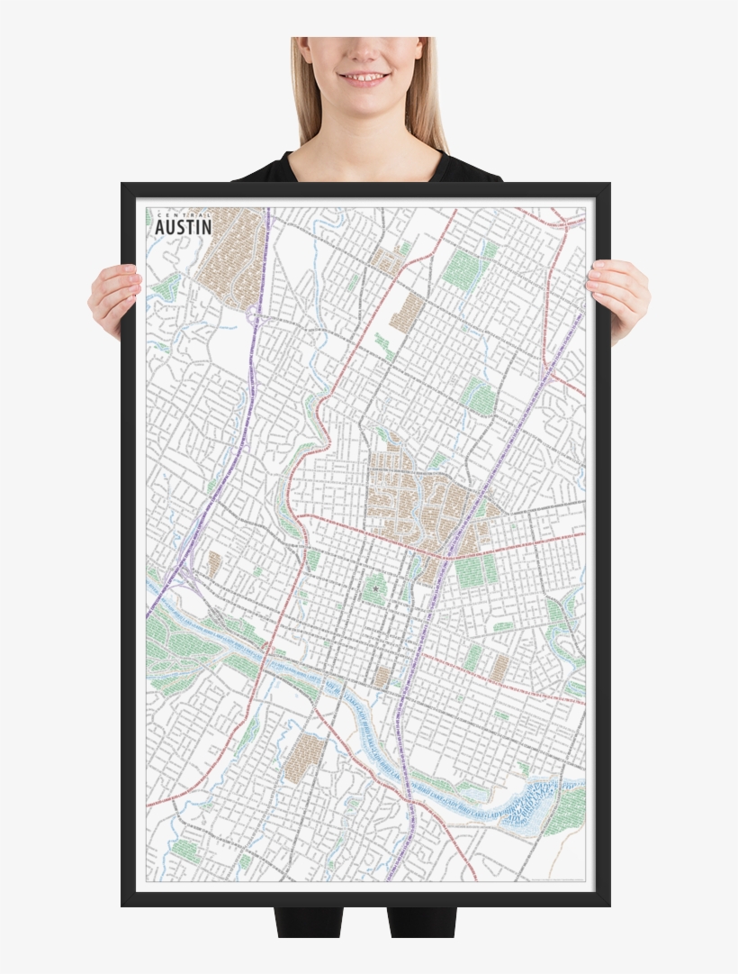 Load Image Into Gallery Viewer, Austin Typographic - Poster, transparent png #3251253
