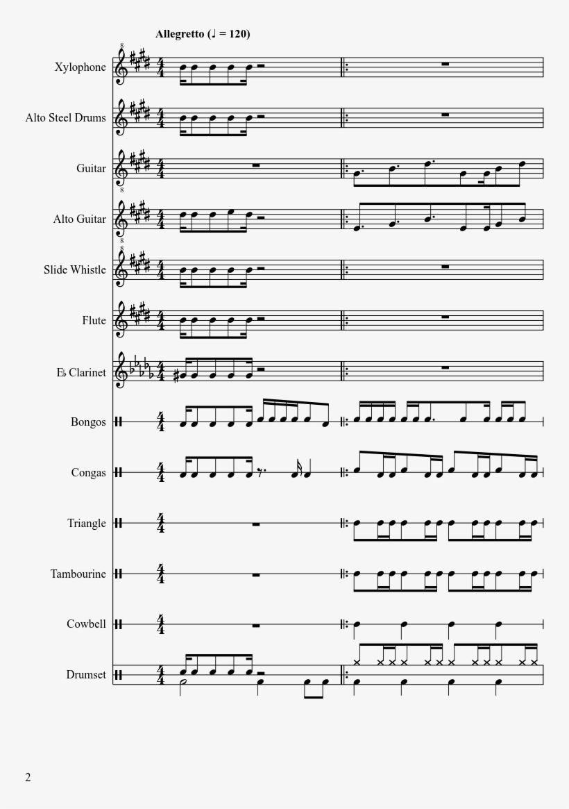 Koopa Troopa Beach Sheet Music Composed By Composed - Two Steps From Hell To Glory Sheet, transparent png #3251511