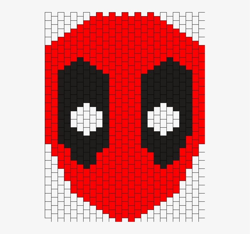 Deadpool Full Face Mask Bead Pattern - Twenty One Pilots Melt Bead, transparent png #3251573