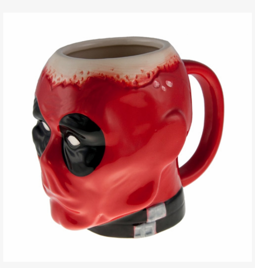 Deadpool Crazy Face Coffee Mug - Deadpool Crazy Molded Head Mug, transparent png #3251602