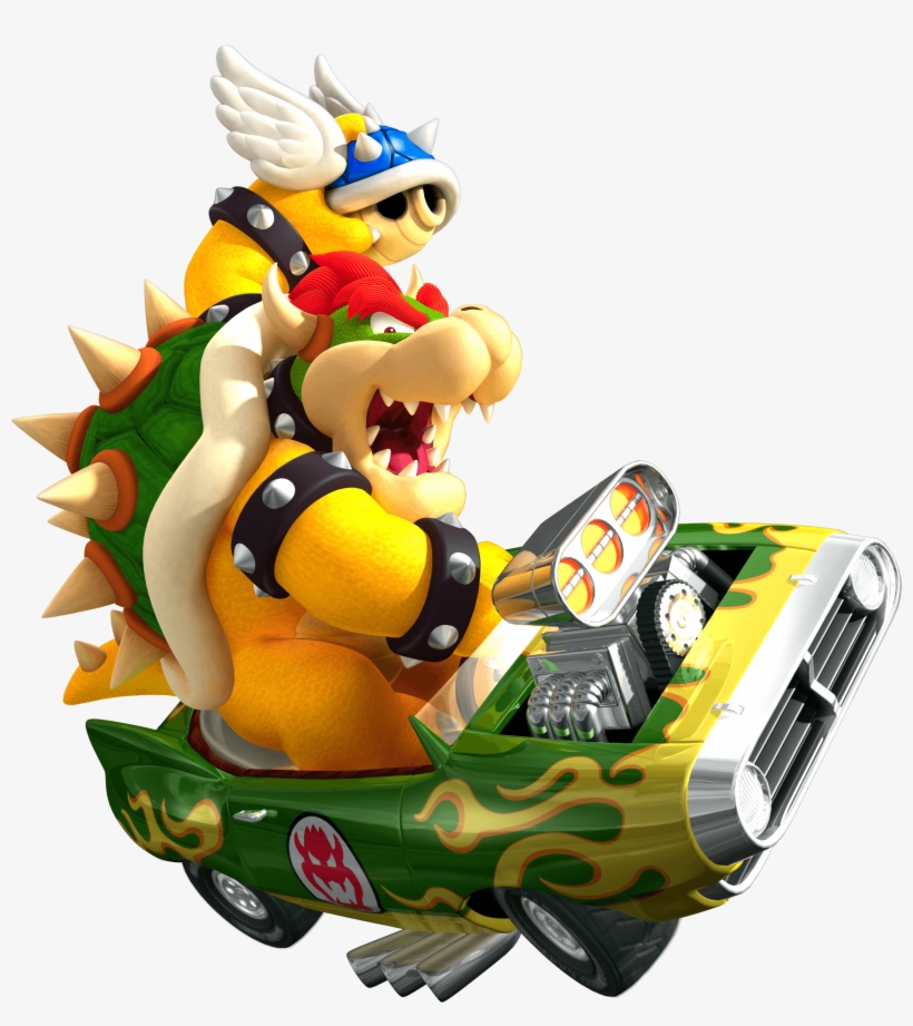 Bowser Driving Car - Mario Kart Wii Bowser, transparent png #3251739