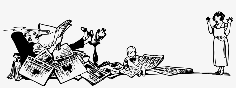 This Free Icons Png Design Of Man Reading Many Newspapers, transparent png #3251846