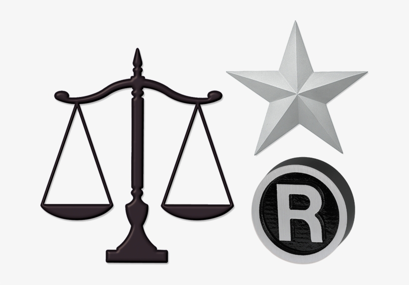 Scales Of Justice, Registered Mark And Prismatic Star - Clipart Scale Of Justice, transparent png #3251869