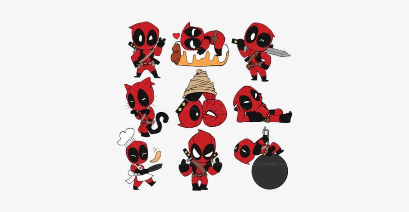 Pin Deadpool Face Clipart - Chibi Deadpool, transparent png #3251979