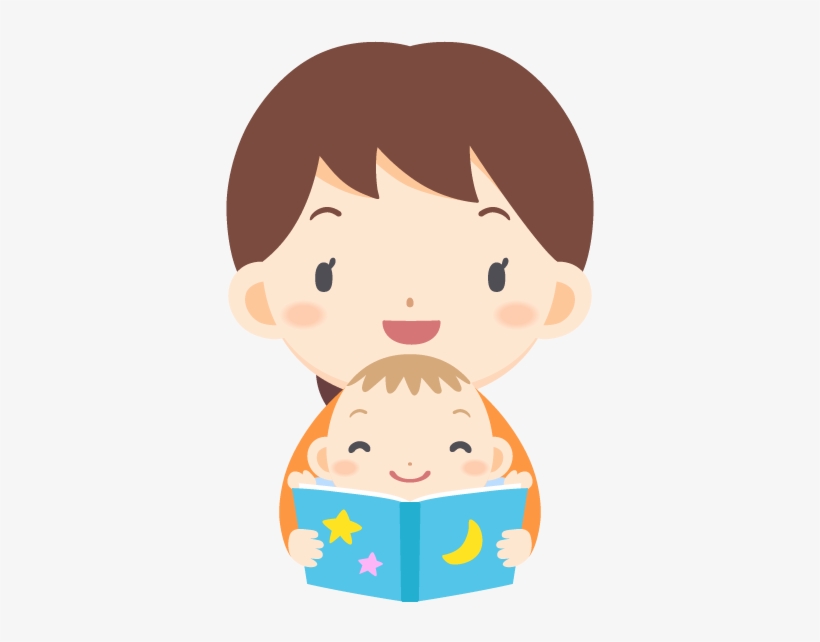 Woman Reading A Picture Book For Baby Free Png And - Baby Reading Book Png, transparent png #3251981