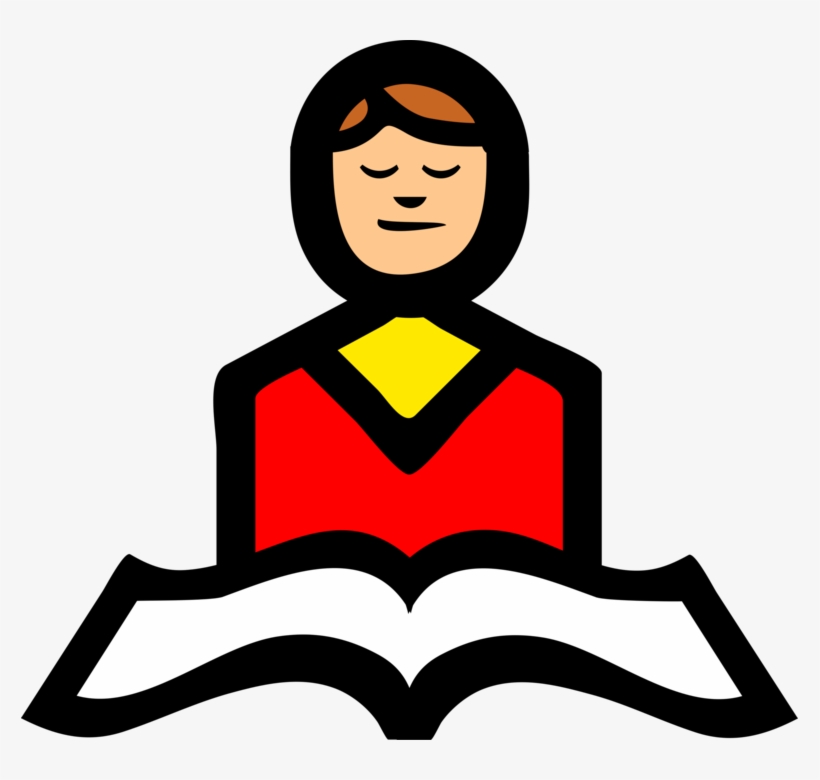 Vector Illustration Of Person Reading From Holy Bible - Cartoon Pastor, transparent png #3252006