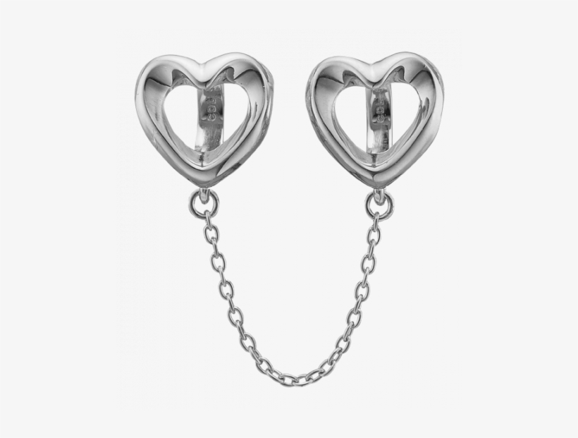 Silver Heart Safety Chain - Christina Jewelry & Watches - Safety Hearts Charm, transparent png #3252245