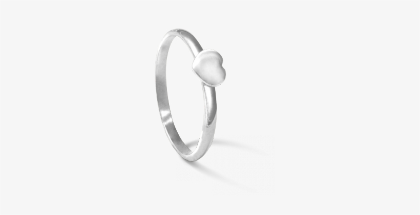 Silver Heart Ring - Ring Herz In Gelbgold, transparent png #3252453