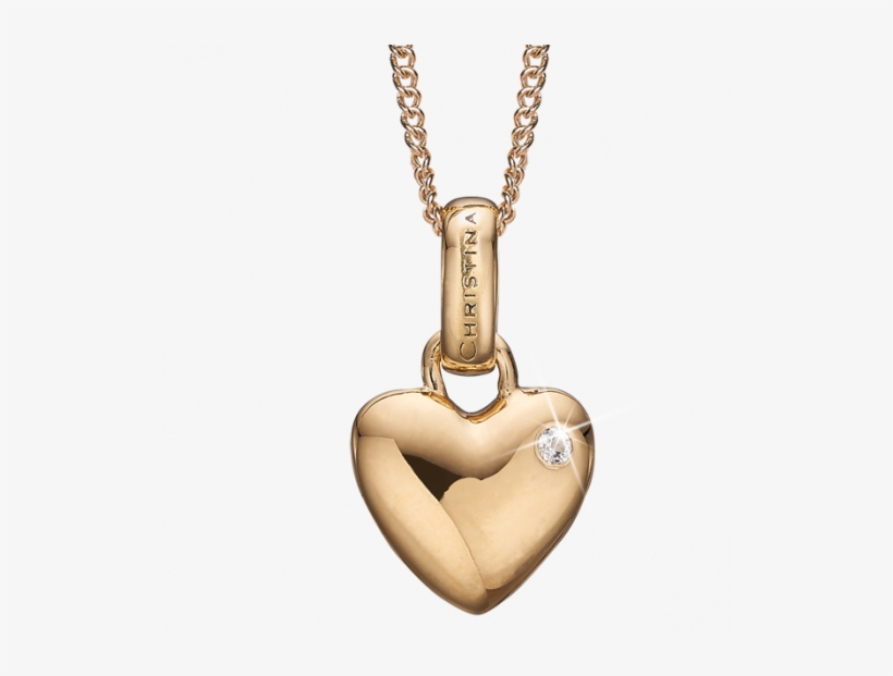 Big Love, Gold Plated Silver Heart With Topaz, 40 15cm - Christina Hanger 680-g09-55, transparent png #3252503