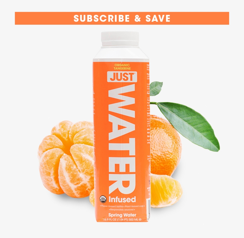 Organic Tangerine - 24 Pack - Just Water - Just Water, transparent png #3252956