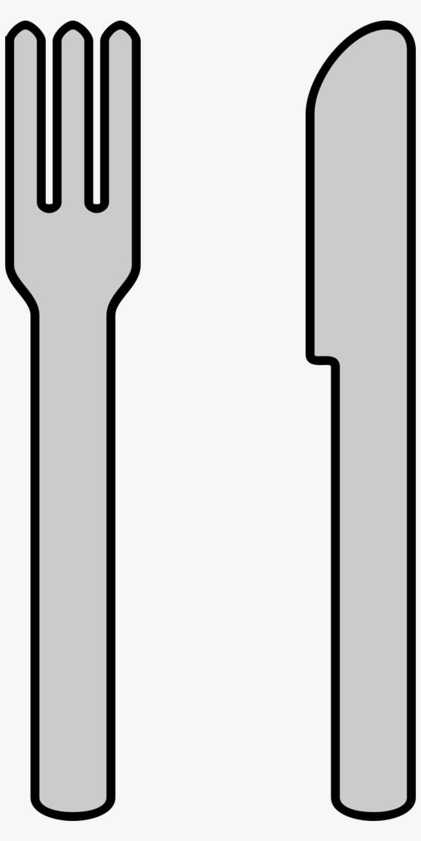 Fork Clipart Knife Fork Plate - Mes En Vork Png, transparent png #3253060