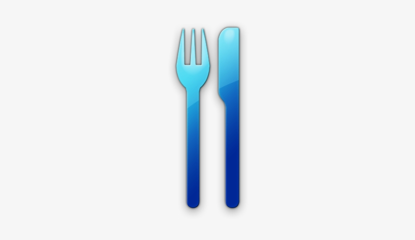 Fork Clipart Real - Blue Knife And Fork, transparent png #3253112