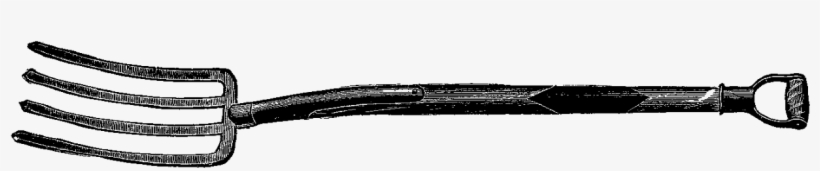 Fork Clipart - Garden Fork Clipart Black And White, transparent png #3253211